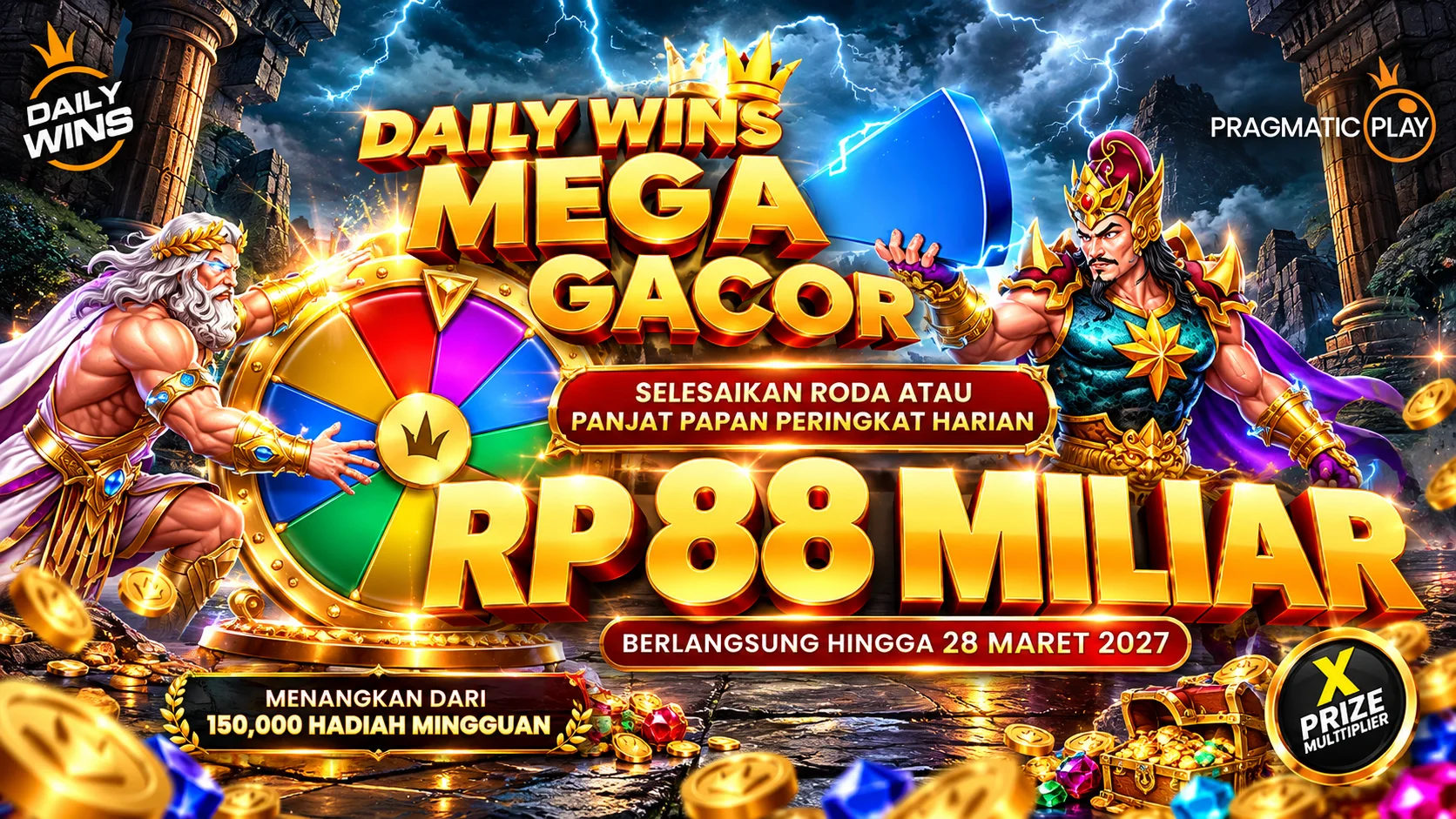 Daily Wins Mega Gacor Total Hadiah Rp 88 Miliar Pragmatic Play WOW388